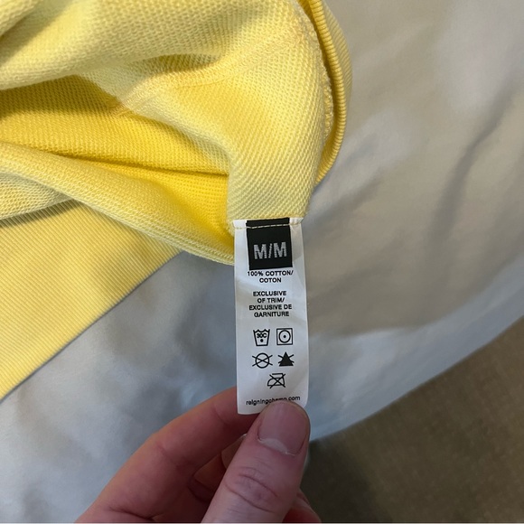 Reigning Champ Mens Yellow Hoodie - Picture 3 of 5